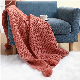  Summer Woven Waffle Sofa Blanket Knee Blanket Solid Color Blanket