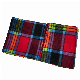  Checked Pattern Reversible Brushed Fleece Blanket