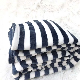  Polyester White-Black Stripe Blanket of Flannel Bedding Set Soft Throw