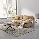  Modern Sofa Set Sanded Fabric Sofa Living Room Upholstery Leisure Sofa