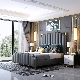  Modern Luxury Home Metal Leather Wooden King Size Bed Bedroom Furniture Sets