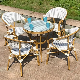  Antique Leisure Retaurant Hotel Resort Villa Home Living Room Bedroom Lounge Sofa Furniture Modern Outdoor Dining Room Rattan Table and Chair Set