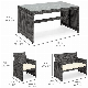  Sale of 4 Pieces Modern Sectional Outdoor Handmade Rattan Furniture Sofa Set with Table Chair for Hotel/Living Room/Home/Office/Dining