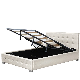  Willsoon Furniture 1286g Classic Button Design Gas Lift Storage Ottoman Upholstery Soft Bed Linen Fabric