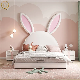  Bedroom Creative Cartoon Furniture Rabbit Soft Bed for Children