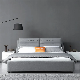  Modern Bedroom Furniture Grey High Quality Fabric Soft Bed