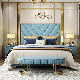  Comfortable King Size High End Microfiber Leather Italian Leather Soft Bed