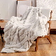  Striped Faux Fur Throw Blanket for Couch 60