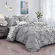  Ultra Soft Pinch Pleat Microfiber Comforter Set Solid Color Comforter Cover Set