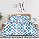  Bedding Queen Comforter Set (Quatrefoil White Blue) with 2 Pillow Shams - Bedding Comforter Sets - Down Alternative Comforter - Soft and Comfortable