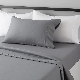 Lightweight Super Soft Easy Care Microfiber Bed Sheet Set - Queen, Dark Grey