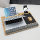  Portable Lazy Computer Desks Green Bamboo Knee Desktop with Cushion Soft Laptop Table Pillow