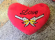  Heart Shaped Embroidered Throw Giving Pillow for Valentine Day