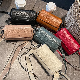 Cowhide Leather Crocodile Grain Pillow Shoulder Bag for Girl