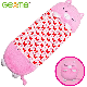  Hot Selling Geeme Fun Cartoon Pink Plush Cat Sleeping Bag with Pillow for Kids