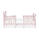  Customized Adjustable Solid Pine Wood Toddler Kids Bed with Safety Rails