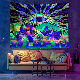  Fluorescent Wall Hanging Tapestry Glows Under UV Light Psychedelic Home Decor Night Luminous Mandala Tapestry