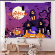  Digital Printed Wall Cloth Halloween Tapestry Pumpkin Party Tapestry for Decoration Living Room Hanging