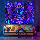  Fluorescent Tapestry Luminous Tapestry Psychedelic Glow Hanging Cloth Room Wall Art