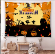  Halloween Tapestry Pumpkin Digital Printed Wall Cloth Party Tapestry for Decoration Living Room Hanging