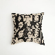 Hotel Bedding Modern High Precision Jacquard Woven Polyester Upholstered Black Beige Figure Pillow Cushion manufacturer