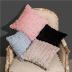 Bunny Fur Square Cutting Fluffy Hairy Plush Soft Luxury Square Pillow Cushion