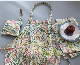  Custom Digital Printed Leaf Linen Kitchen Textile Cooking Apron