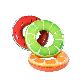 Fruit Kids Pool Floats Watermelon Kiwi Lemon Inflatable Swimming Rings in Stock