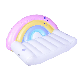 BSCI Factory Rainbow Pool Lounger Float Inflatable Swimming Pool Beach Float