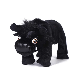 Black Bull Stuffed Soft Plush Fluffy Standing Animal Cow Toy