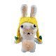 Yellow Hat Cute Rabbids Animal Custom Soft Plush Stuffed Kids Toys