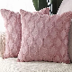  Soft Plush Short Wool Pillow Covers Beige Square Luxury Style Case