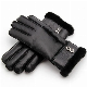 Best Selling Merino Sheepskin Wool Fingerless Mittens with Real Fox Hair