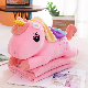  Soft Stuffed 2 in 1 Plush Unicorn Toy Throw Pillow with Blanket