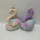  2 Clrs Plush Tie-Dye Swan Pillow Decoration for Children Stuffed Cushion