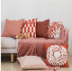  Nordic Modern Red Embroidery Pillow Cover Model Room Sofa Cushion