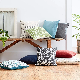 Fashion Classical Flower Jacquard  Design Soft Cushion on Sofa