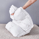  2 Layers Twist Flower Design Polyester + Feather Down Hotel Neck Pillow