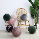  Nordic Round Ball Velvet Back Cushion Super Soft Stuffed Solid Colors Plush Cushion for Adult Kids Birthday Gift Sleep Cushion