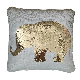  Wholesale Soft Plush Cushion Reversible Gold + White Sequined Elephant Design Pillow Stuffed Elephant Animal 36X36cm Cushion