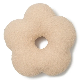  Flower Shape Teddy Fluffy Seat Pad Fluffy Cream Beige Mustard Brown Pillow Cushion