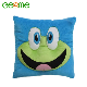 Stuffed Decorative Square Plush Sofa Cushion with Frog Face