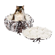  Adjustable Drawstring Round Cat Bed Covers Comfortable Pet Bed Cushion