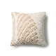  Cozy Knitting Feather Snug Beige White Boho Ethnic Symbol 45X45 Jacquard Plush Home Decoration Sofa Coussin Bed Sheet Embroidery Throw Soft Cushion Cover Pillow