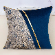  Black Beige Gold Leather Patchwork Velvet & Polyester Cushion Case Luxury Modernthrow Pillow