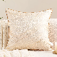  Silver Gray Gold Abstract Striped Embroidery Cushion Luxury Modern Decorative Throw Pillow
