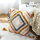  Boho Woven Tufted Decorative Pillow Cover with Tassel Diamond Pattern