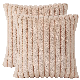  Hot Sale Decorative Throw Pillow Covers Rabbit Fur Cozy Velvet Soft Cushion