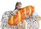  Wholesale Price 3D Simulation Bread Throw Pillow Soft Lumbar Baguette Back Cushion