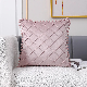  Baby Pink Plaid Holland Velvet Cushion Cover Living Room Bedroom Car Hotel Cushion Cover